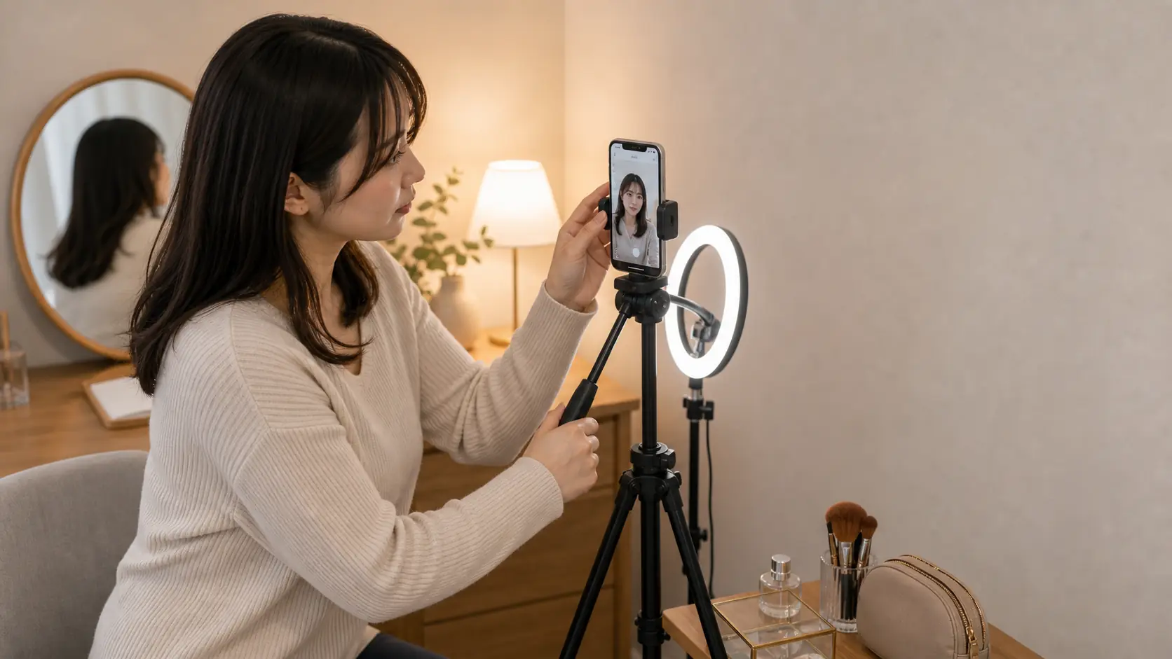 写メ日記 自撮りのコツ|顔出しなしでも盛れる構図と光の作り方15選