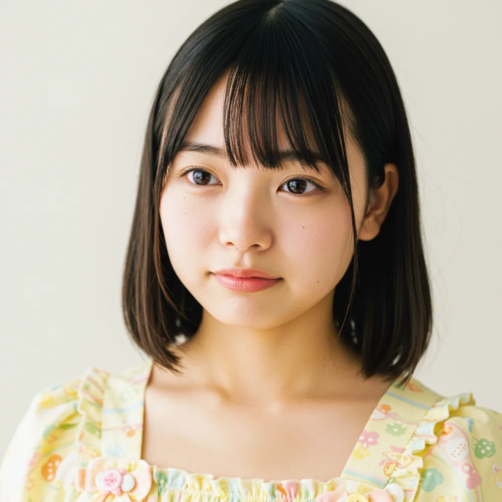 写真加工前：事務所で撮影した無加工のキャスト写真
